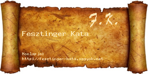 Fesztinger Kata névjegykártya